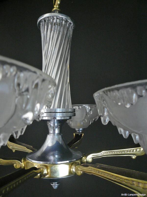 Art Deco Deckenlampe EZAN Mittelglas